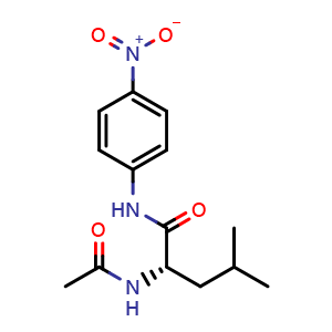 Chemical structure of Ac-Leu-pNA , CAS 19746-40-8, AChemBlock AD267018