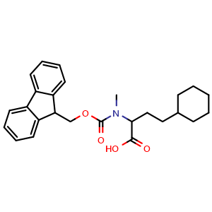 Chemical structure of Fmoc-N-Me-DL-Homocyclohexyl alanine , CAS 2000411-16-3, AChemBlock AD267028