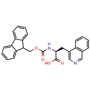 Chemical structure of Fmoc-3-(isoquinolin-4-yl)-Ala-OH , CAS 2002532-16-1, AChemBlock AD267031