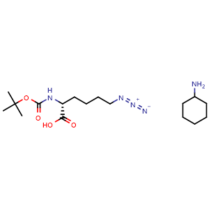 Chemical structure of Boc-Lys(N3)-OH.CHA , CAS 2098497-30-2, AChemBlock AD267056