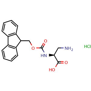 Chemical structure of Fmoc-Dap-OH.HCl , CAS 212688-53-4, AChemBlock AD267064