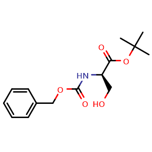 Chemical structure of tert-Butyl ((benzyloxy)carbonyl)-D-serinate , CAS 220095-93-2, AChemBlock AD267092