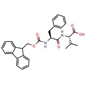 Chemical structure of Fmoc-Phe-Val-OH , CAS 223674-40-6, AChemBlock AD267105