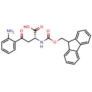 Chemical structure of Fmoc-D-Kynurenine , CAS 2250437-38-6, AChemBlock AD267114