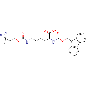 Chemical structure of Fmoc-L-Photo-Lysine , CAS 2250437-42-2, AChemBlock AD267115