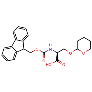 Chemical structure of Fmoc-L-Ser(THP)-OH , CAS 2254698-75-2, AChemBlock AD267116