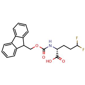Chemical structure of Fmoc-5,5-difluoro-D-norvaline , CAS 2349536-94-1, AChemBlock AD267153