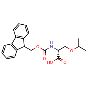 Chemical structure of Fmoc-D-Ser(iPr)-OH , CAS 2349620-73-9, AChemBlock AD267155