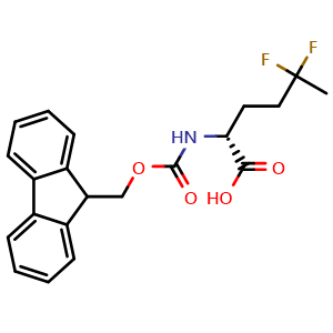 Chemical structure of Fmoc-5,5-difluoro-D-norleucine , CAS 2350111-70-3, AChemBlock AD267181