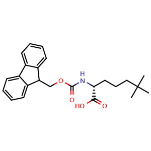 Chemical structure of Fmoc-(2R)-2-amino-6,6-dimethylheptanoic acid , CAS 2350170-64-6, AChemBlock AD267184