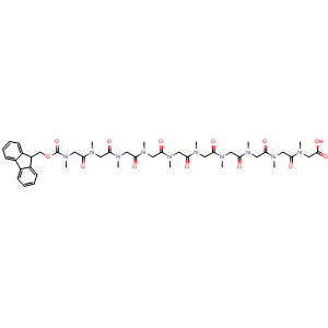 Chemical structure of Fmoc-(Sar)10-OH , CAS 2375600-56-7, AChemBlock AD267199