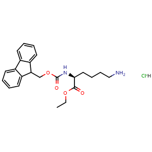Chemical structure of Fmoc-Lys-OEt.HCl , CAS 2404670-11-5, AChemBlock AD267212