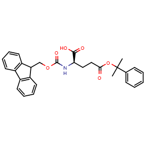 Chemical structure of Fmoc-D-Glu(O-2-PhiPr)-OH , CAS 2408216-42-0, AChemBlock AD267213
