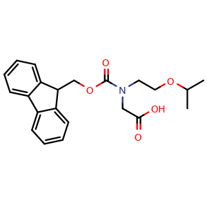 Chemical structure of Fmoc-N-(2-isopropoxyethyl)-Gly-OH , CAS 2517855-72-8, AChemBlock AD267239