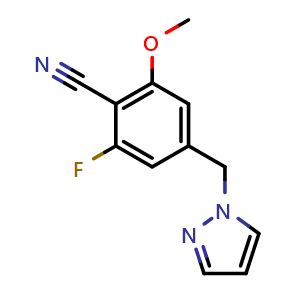 4-((1H-pyrazol-1-yl)methyl)-2-fluoro-6-methoxybenzonitrile