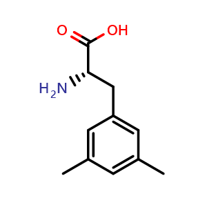 Chemical structure of (S)-2-amino-3-(3,5-dimethylphenyl)propanoic acid , CAS 259726-57-3, AChemBlock AD267254