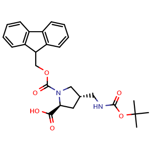 (2S,4S)-1-(9H-fluoren-9-ylmethoxycarbonyl)-4-[[(2-methylpropan-2-yl)oxycarbonylamino]methyl]pyrrolidine-2-carboxylic acid