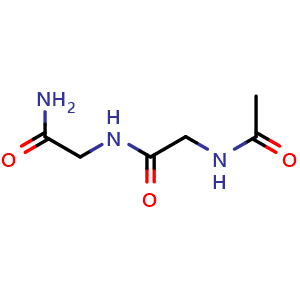 Chemical structure of Ac-Gly-Gly-NH2 , CAS 27440-00-2, AChemBlock AD267303