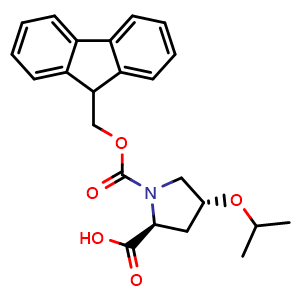 Chemical structure of Fmoc-(4R)-4-isopropoxy-L-proline , CAS 2865160-64-9, AChemBlock AD267318