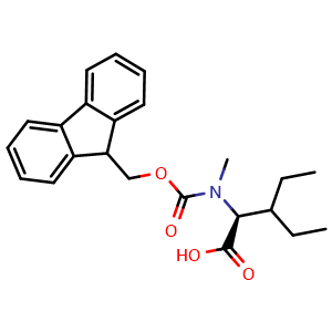 Chemical structure of 3-Ethyl-N-Fmoc-N-methyl-L-Norvaline , CAS 2865160-85-4, AChemBlock AD267329