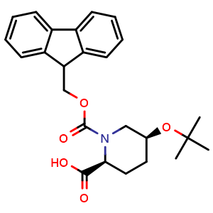 Chemical structure of N-Fmoc-(2S,5S)-5-tert-butoxypipecolicacid , CAS 3020708-10-2, AChemBlock AD267392