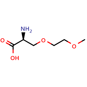 Chemical structure of (S)-2-amino-3-(2-methoxyethoxy)propanoic acid , CAS 319427-45-7, AChemBlock AD267401