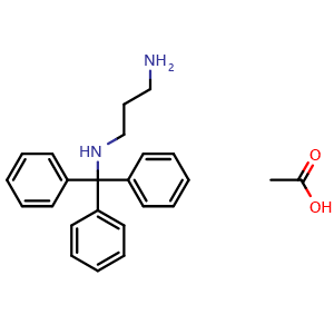 Chemical structure of N1-tritylpropane-1,3-diamine acetate , CAS 325143-22-4, AChemBlock AD267405