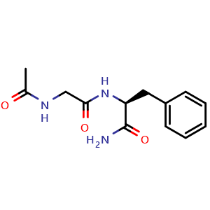 Chemical structure of Ac-Gly-Phe-NH2 , CAS 34017-16-8, AChemBlock AD267412