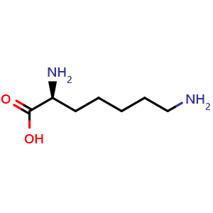 Chemical structure of (S)-2,7-diaminoheptanoic acid , CAS 37689-89-7, AChemBlock AD267430