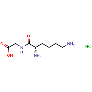 Chemical structure of H-Lys-Gly-OH.HCl , CAS 40719-58-2, AChemBlock AD267437