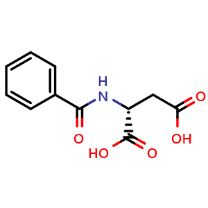 Chemical structure of Benzoyl-D-aspartic acid , CAS 4915-59-7, AChemBlock AD267455