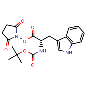 Chemical structure of Boc-Trp-Osu , CAS 3392-11-8, AChemBlock AD267471