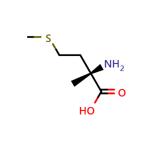Chemical structure of (S)-2-Amino-2-methyl-4-(methylthio)butanoic acid , CAS 59013-75-1, AChemBlock AD267486