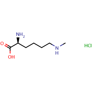 Chemical structure of H-Lys(Me)-OH.HCl , CAS 7622-29-9, AChemBlock AD267523