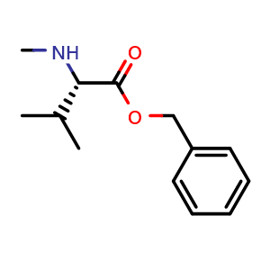 Chemical structure of N-Methyl-(S)-Valin benzylester , CAS 81135-38-8, AChemBlock AD267541