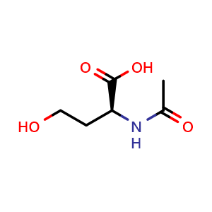 Chemical structure of (2S)-2-acetamido-4-hydroxybutanoic acid , CAS 83592-11-4, AChemBlock AD267544