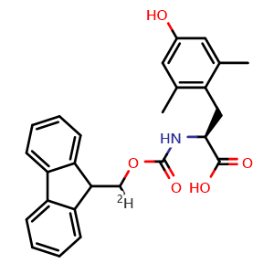 Chemical structure of Fmoc-D-2,6-Dimethyltyrosine , CAS 854300-32-6, AChemBlock AD267553