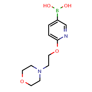 Chemical structure of 6-(2-Morpholinoethoxy)pyridine-3-boronic acid , CAS 865604-29-1, AChemBlock AD267558