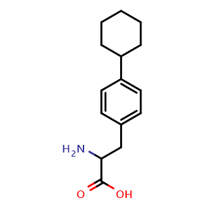 Chemical structure of 2-amino-3-(4-cyclohexylphenyl)propanoic acid , CAS 98708-87-3, AChemBlock AD267609