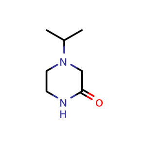 Chemical structure of 4-Isopropylpiperazin-2-one , CAS 155595-75-8, AChemBlock AD267626