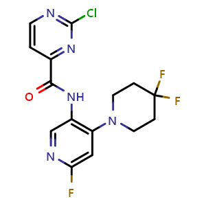 2-Chloro-N-(4-(4,4-difluoropiperidin-1-yl)-6-fluoropyridin-3-yl)pyrimidine-4-carboxamide