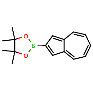 Chemical structure of 2-(Azulen-2-yl)-4,4,5,5-tetramethyl-1,3,2-dioxaborolane , CAS 457644-50-7, AChemBlock AD267646