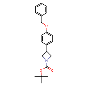 Chemical structure of tert-Butyl 3-(4-(benzyloxy)phenyl)azetidine-1-carboxylate , CAS 916899-84-8, AChemBlock AD267651