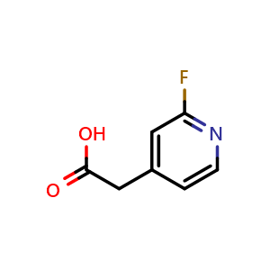 Chemical structure of 2-(2-fluoropyridin-4-yl)acetic acid , CAS 1000518-05-7, AChemBlock AD267654