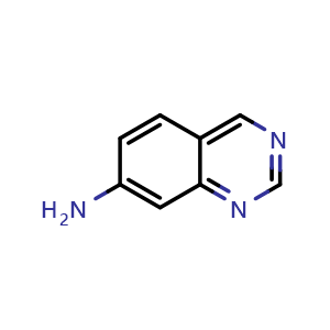 Chemical structure of Quinazolin-7-amine , CAS 101421-73-2, AChemBlock AD267658
