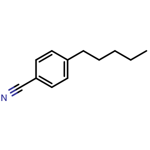 Chemical structure of 4-Pentylbenzonitrile , CAS 10270-29-8, AChemBlock AD267664
