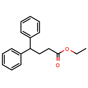 Chemical structure of Ethyl 4,4-diphenylbutanoate , CAS 10347-28-1, AChemBlock AD267666
