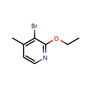 Chemical structure of 3-Bromo-2-ethoxy-4-methylpyridine , CAS 1060812-96-5, AChemBlock AD267671