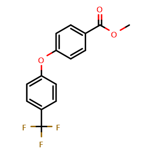 Chemical structure of Methyl 4-(4-(trifluoromethyl)phenoxy)benzoate , CAS 1128268-16-5, AChemBlock AD267681