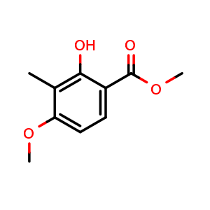 Chemical structure of Methyl 2-hydroxy-4-methoxy-3-methylbenzoate , CAS 116386-94-8, AChemBlock AD267686